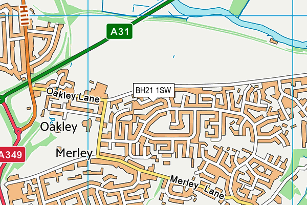BH21 1SW map - OS VectorMap District (Ordnance Survey) BH21 1SW map - OS VectorMap District (Ordnance Survey)