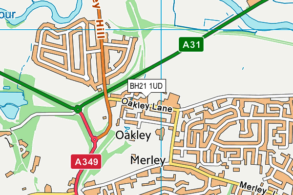 BH21 1UD map - OS VectorMap District (Ordnance Survey) BH21 1UD map - OS VectorMap District (Ordnance Survey)