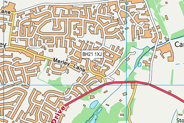 BH21 1XJ map - OS VectorMap District (Ordnance Survey) BH21 1XJ map - OS VectorMap District (Ordnance Survey)