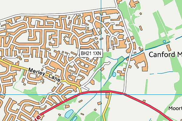 BH21 1XN map - OS VectorMap District (Ordnance Survey) BH21 1XN map - OS VectorMap District (Ordnance Survey)