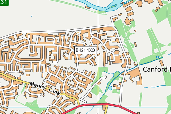 BH21 1XQ map - OS VectorMap District (Ordnance Survey) BH21 1XQ map - OS VectorMap District (Ordnance Survey)