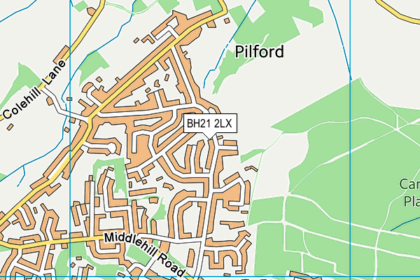 BH21 2LX map - OS VectorMap District (Ordnance Survey) BH21 2LX map - OS VectorMap District (Ordnance Survey)