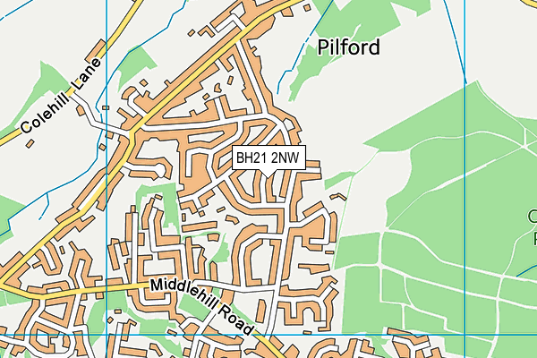 BH21 2NW map - OS VectorMap District (Ordnance Survey) BH21 2NW map - OS VectorMap District (Ordnance Survey)