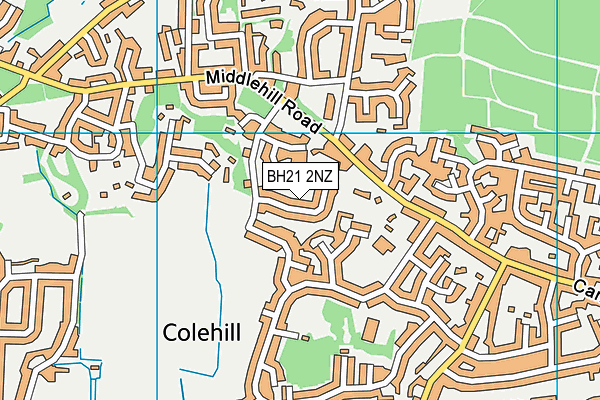 BH21 2NZ map - OS VectorMap District (Ordnance Survey) BH21 2NZ map - OS VectorMap District (Ordnance Survey)