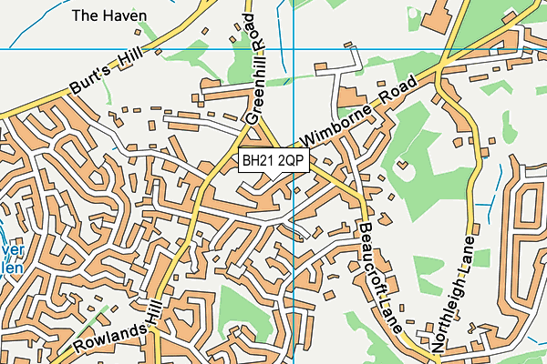 BH21 2QP map - OS VectorMap District (Ordnance Survey) BH21 2QP map - OS VectorMap District (Ordnance Survey)