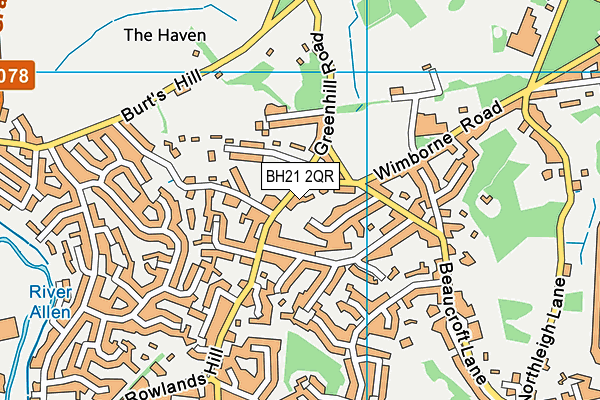 BH21 2QR map - OS VectorMap District (Ordnance Survey) BH21 2QR map - OS VectorMap District (Ordnance Survey)