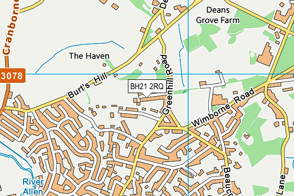 BH21 2RQ map - OS VectorMap District (Ordnance Survey) BH21 2RQ map - OS VectorMap District (Ordnance Survey)