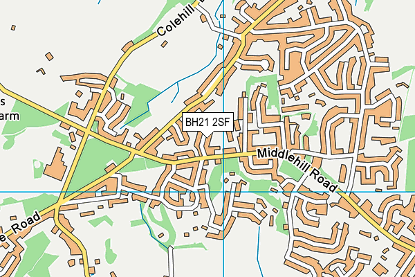BH21 2SF map - OS VectorMap District (Ordnance Survey) BH21 2SF map - OS VectorMap District (Ordnance Survey)