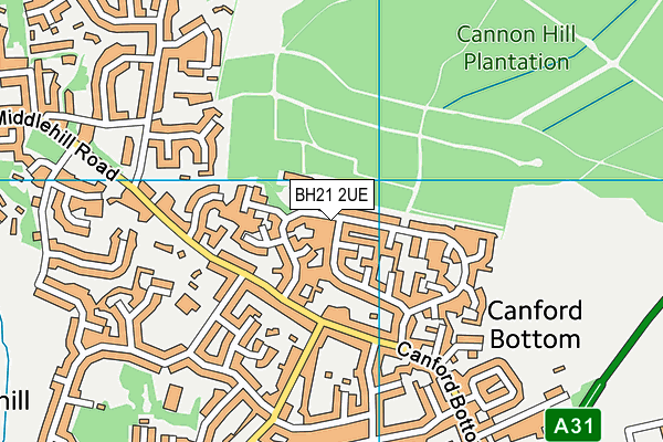 BH21 2UE map - OS VectorMap District (Ordnance Survey) BH21 2UE map - OS VectorMap District (Ordnance Survey)