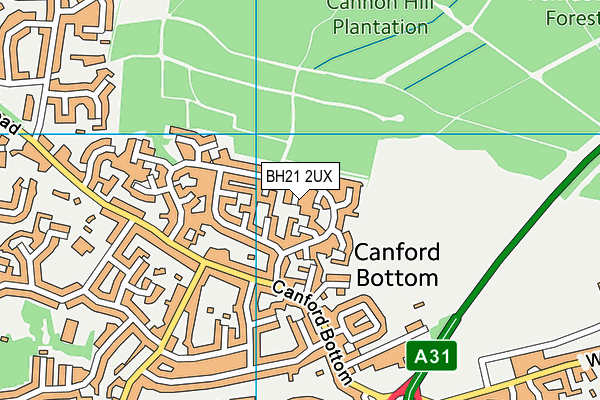 BH21 2UX map - OS VectorMap District (Ordnance Survey) BH21 2UX map - OS VectorMap District (Ordnance Survey)
