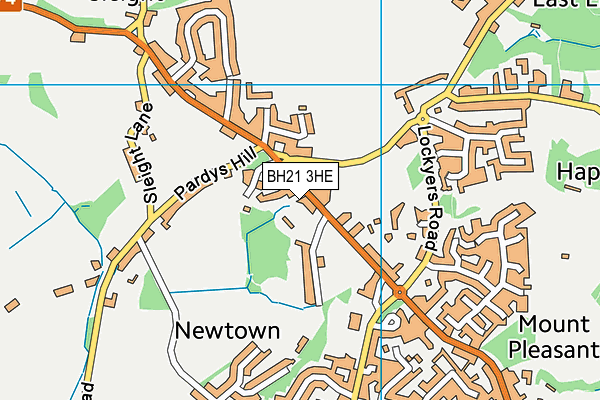 BH21 3HE map - OS VectorMap District (Ordnance Survey) BH21 3HE map - OS VectorMap District (Ordnance Survey)
