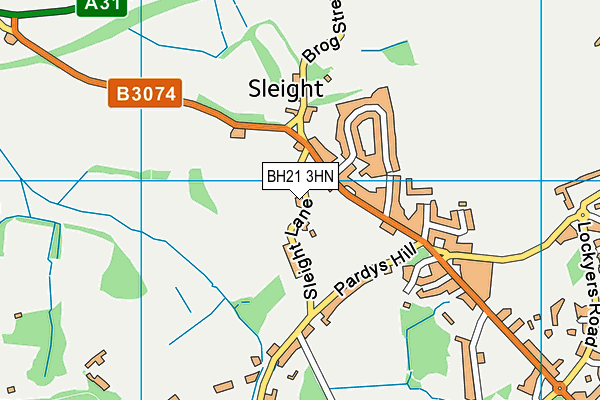 BH21 3HN map - OS VectorMap District (Ordnance Survey) BH21 3HN map - OS VectorMap District (Ordnance Survey)