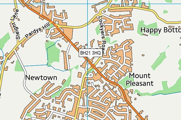 BH21 3HQ map - OS VectorMap District (Ordnance Survey) BH21 3HQ map - OS VectorMap District (Ordnance Survey)