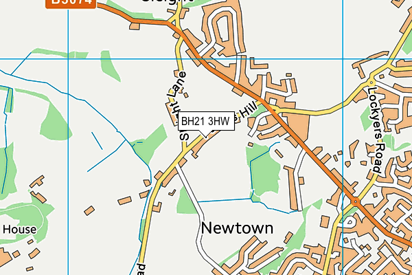 BH21 3HW map - OS VectorMap District (Ordnance Survey) BH21 3HW map - OS VectorMap District (Ordnance Survey)
