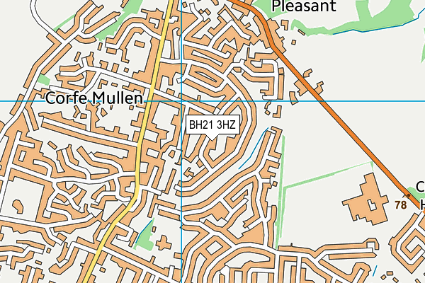 BH21 3HZ map - OS VectorMap District (Ordnance Survey) BH21 3HZ map - OS VectorMap District (Ordnance Survey)