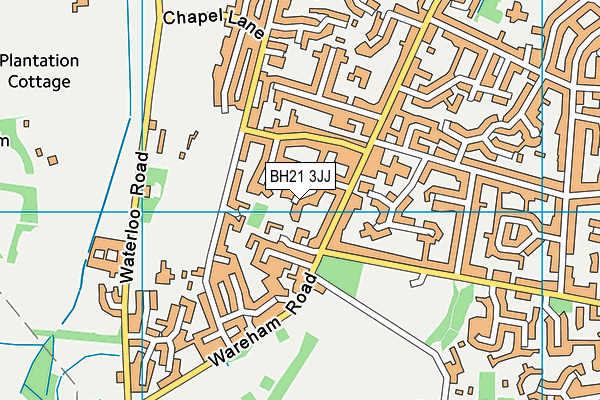 BH21 3JJ map - OS VectorMap District (Ordnance Survey) BH21 3JJ map - OS VectorMap District (Ordnance Survey)