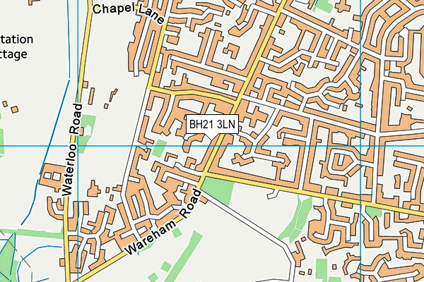 BH21 3LN map - OS VectorMap District (Ordnance Survey) BH21 3LN map - OS VectorMap District (Ordnance Survey)