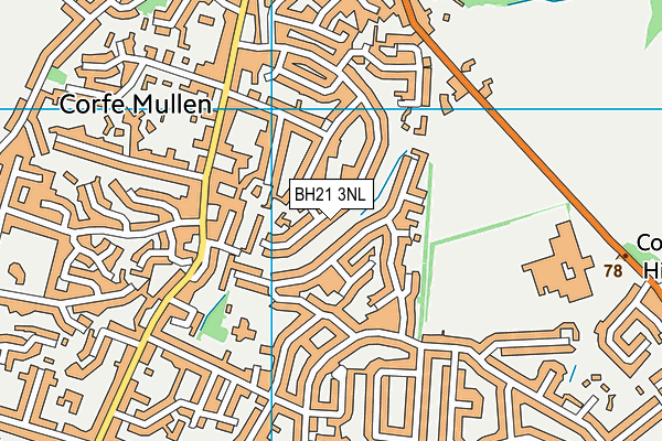 BH21 3NL map - OS VectorMap District (Ordnance Survey) BH21 3NL map - OS VectorMap District (Ordnance Survey)