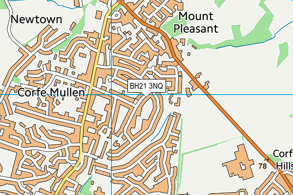 BH21 3NQ map - OS VectorMap District (Ordnance Survey) BH21 3NQ map - OS VectorMap District (Ordnance Survey)