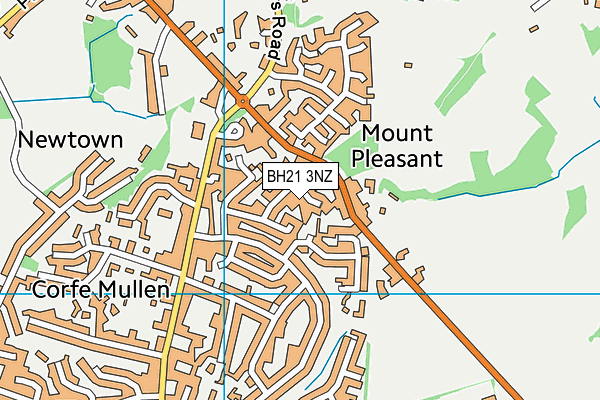 BH21 3NZ map - OS VectorMap District (Ordnance Survey) BH21 3NZ map - OS VectorMap District (Ordnance Survey)