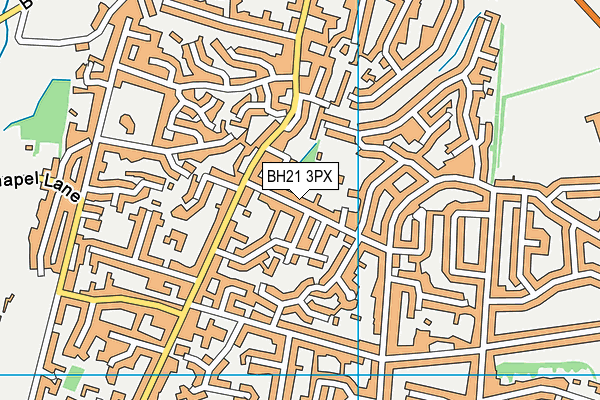 BH21 3PX map - OS VectorMap District (Ordnance Survey) BH21 3PX map - OS VectorMap District (Ordnance Survey)