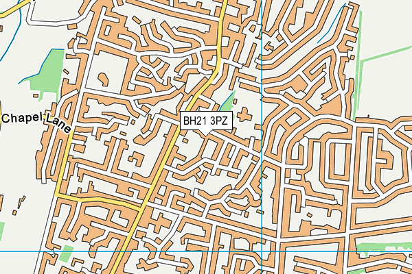 BH21 3PZ map - OS VectorMap District (Ordnance Survey) BH21 3PZ map - OS VectorMap District (Ordnance Survey)
