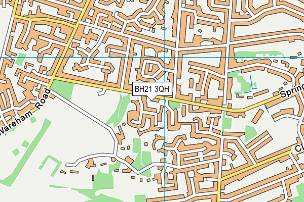 BH21 3QH map - OS VectorMap District (Ordnance Survey) BH21 3QH map - OS VectorMap District (Ordnance Survey)