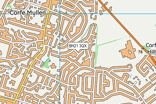BH21 3QX map - OS VectorMap District (Ordnance Survey) BH21 3QX map - OS VectorMap District (Ordnance Survey)