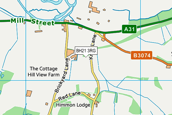 BH21 3RG map - OS VectorMap District (Ordnance Survey) BH21 3RG map - OS VectorMap District (Ordnance Survey)