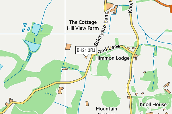 BH21 3RJ map - OS VectorMap District (Ordnance Survey)