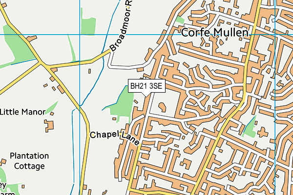 BH21 3SE map - OS VectorMap District (Ordnance Survey) BH21 3SE map - OS VectorMap District (Ordnance Survey)
