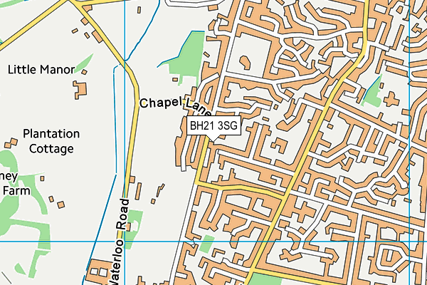 BH21 3SG map - OS VectorMap District (Ordnance Survey) BH21 3SG map - OS VectorMap District (Ordnance Survey)
