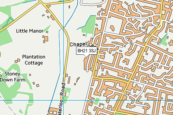 BH21 3SJ map - OS VectorMap District (Ordnance Survey) BH21 3SJ map - OS VectorMap District (Ordnance Survey)