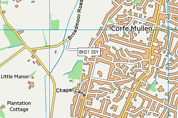 BH21 3SY map - OS VectorMap District (Ordnance Survey) BH21 3SY map - OS VectorMap District (Ordnance Survey)