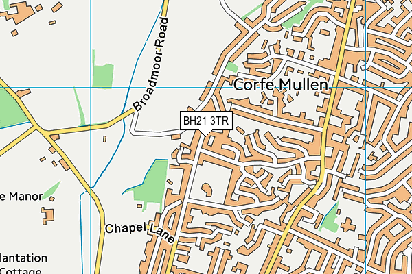 BH21 3TR map - OS VectorMap District (Ordnance Survey) BH21 3TR map - OS VectorMap District (Ordnance Survey)