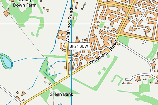 BH21 3UW map - OS VectorMap District (Ordnance Survey) BH21 3UW map - OS VectorMap District (Ordnance Survey)