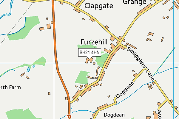 BH21 4HN map - OS VectorMap District (Ordnance Survey) BH21 4HN map - OS VectorMap District (Ordnance Survey)