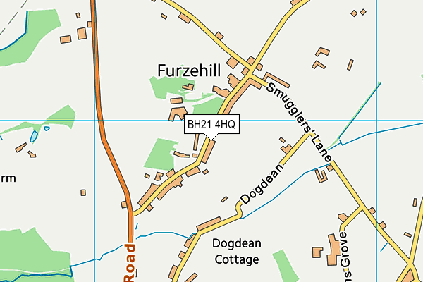 BH21 4HQ map - OS VectorMap District (Ordnance Survey) BH21 4HQ map - OS VectorMap District (Ordnance Survey)