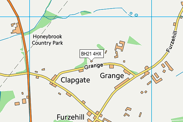 BH21 4HX map - OS VectorMap District (Ordnance Survey) BH21 4HX map - OS VectorMap District (Ordnance Survey)