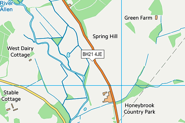 BH21 4JE map - OS VectorMap District (Ordnance Survey) BH21 4JE map - OS VectorMap District (Ordnance Survey)