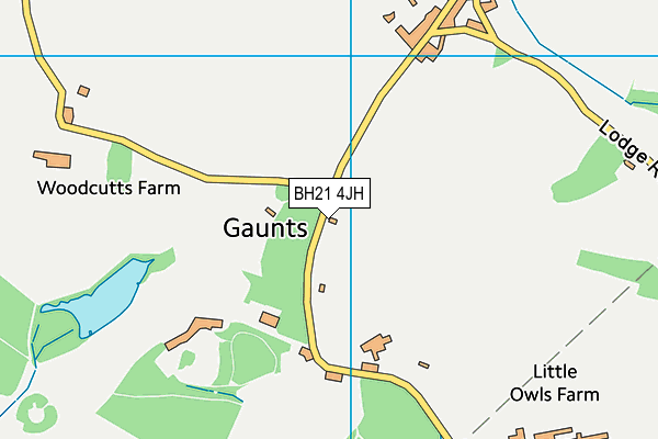 BH21 4JH map - OS VectorMap District (Ordnance Survey) BH21 4JH map - OS VectorMap District (Ordnance Survey)