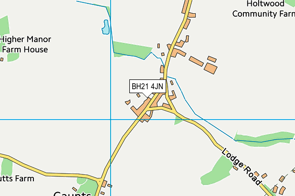 BH21 4JN map - OS VectorMap District (Ordnance Survey) BH21 4JN map - OS VectorMap District (Ordnance Survey)