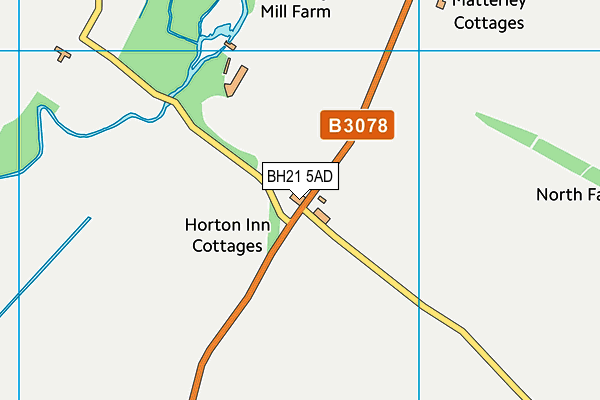 BH21 5AD map - OS VectorMap District (Ordnance Survey)
