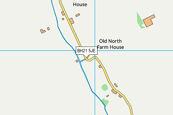 BH21 5JE map - OS VectorMap District (Ordnance Survey)