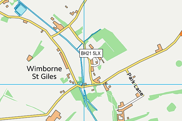 BH21 5LX map - OS VectorMap District (Ordnance Survey)