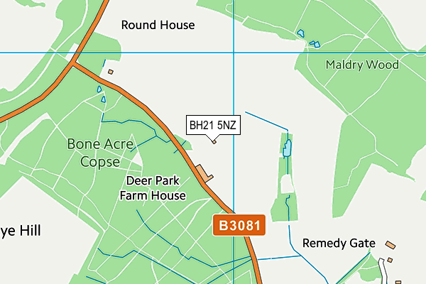 BH21 5NZ map - OS VectorMap District (Ordnance Survey) BH21 5NZ map - OS VectorMap District (Ordnance Survey)