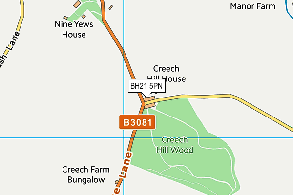BH21 5PN map - OS VectorMap District (Ordnance Survey) BH21 5PN map - OS VectorMap District (Ordnance Survey)