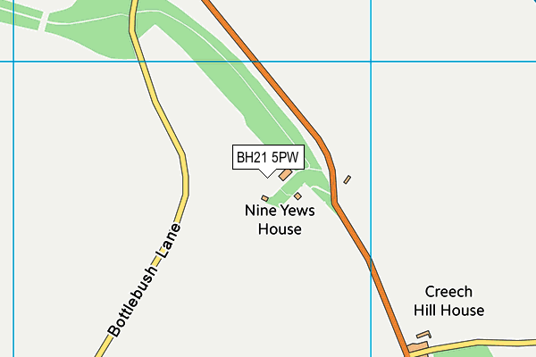 BH21 5PW map - OS VectorMap District (Ordnance Survey) BH21 5PW map - OS VectorMap District (Ordnance Survey)