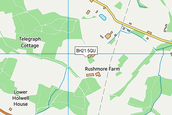 BH21 5QU map - OS VectorMap District (Ordnance Survey)