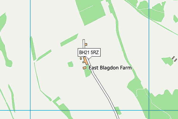 BH21 5RZ map - OS VectorMap District (Ordnance Survey) BH21 5RZ map - OS VectorMap District (Ordnance Survey)